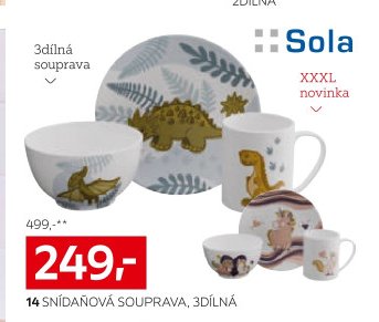14 SNÍDAŇOVÁ SOUPRAVA, 3DÍLNÁ