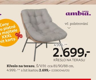 Křeslo na terasu