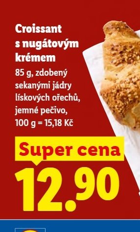 Croissant s nugátovým krémem