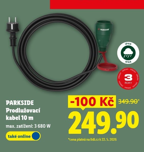 PARKSIDE Prodlužovací kabel 10 m