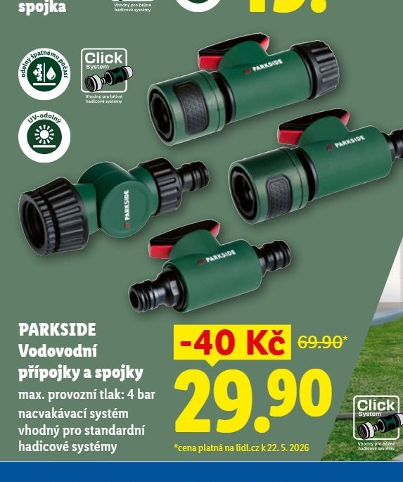 PARKSIDE Vodovodní přípojky a spojky