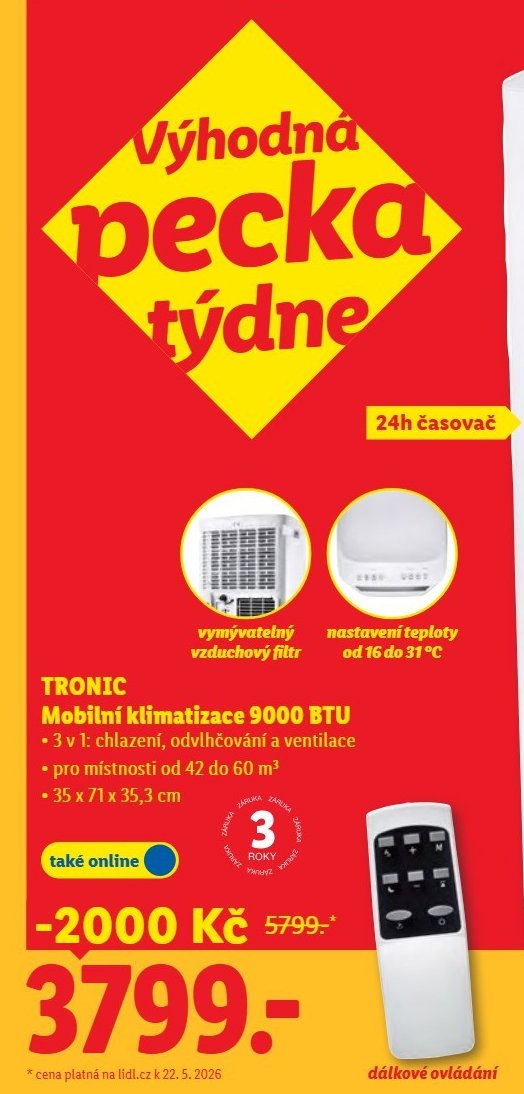 TRONIC Mobilní klimatizace 9000 BTU