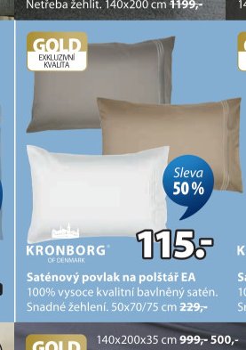 Saténový povlak na polštář EA