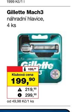 Gillette Mach3 náhradní hlavice