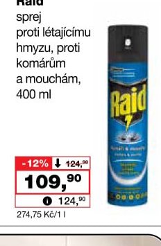 Raid sprej proti létajícímu hmyzu, 400 ml