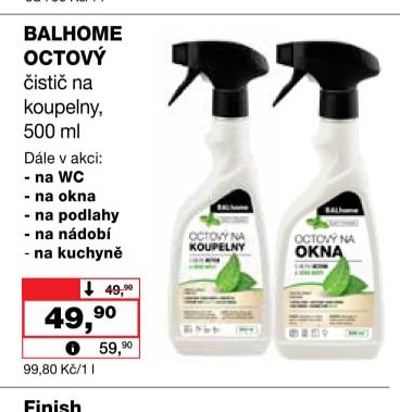 BALHOME OCTOVÝ čistič na koupelny, 500 ml