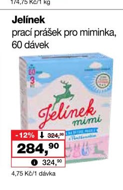 Jelínek prací prášek pro miminka, 60 dávek