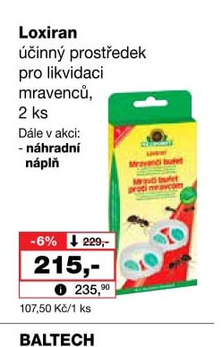 Loxiran účinný prostředek pro likvidaci mravenců, 2 ks