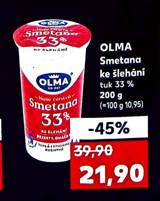 OLMA Smetana ke šlehání