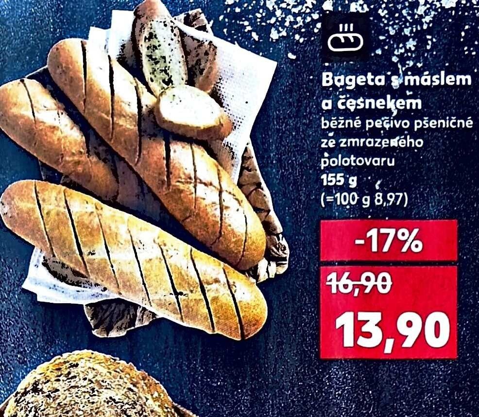 Bageta s máslem a česnekem