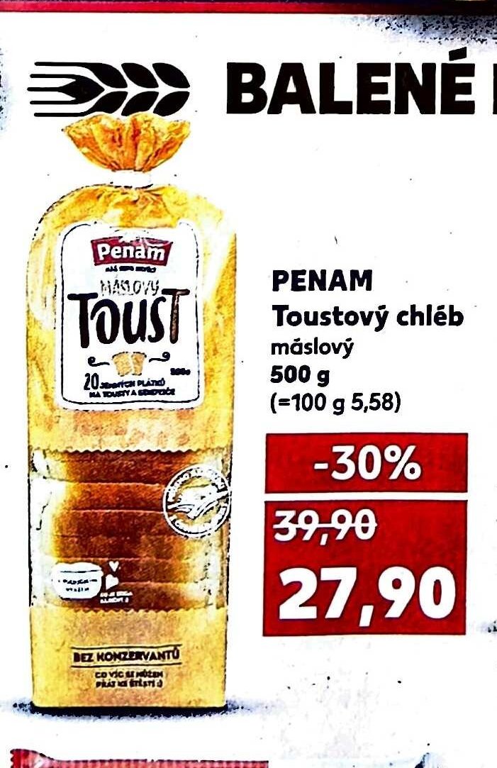 PENAM Toustový chléb máslový