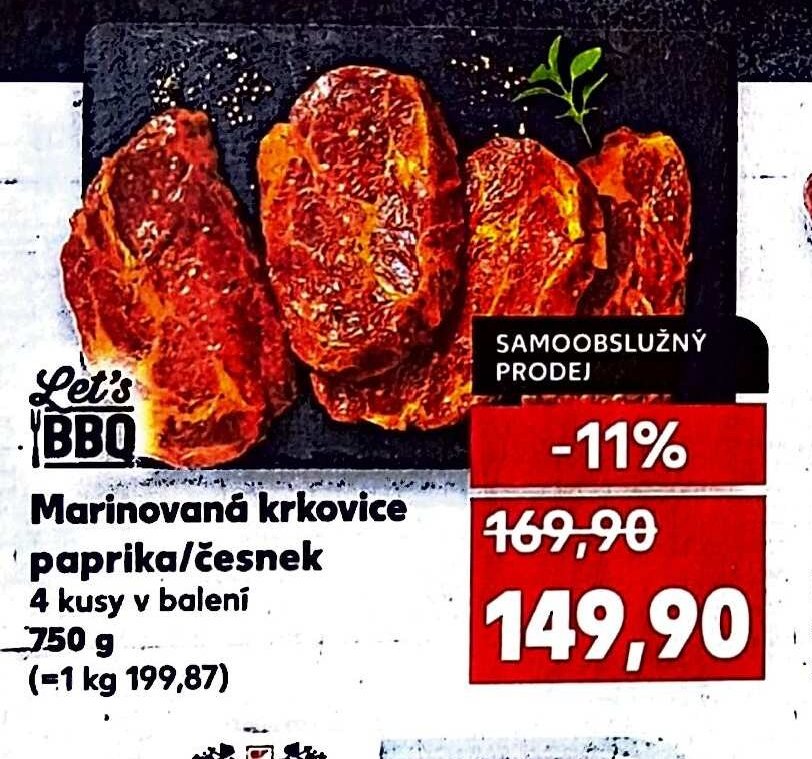 Marinovaná krkovice paprika/česnek
