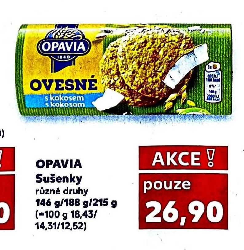 OPAVIA Sušenky OVESNÉ
