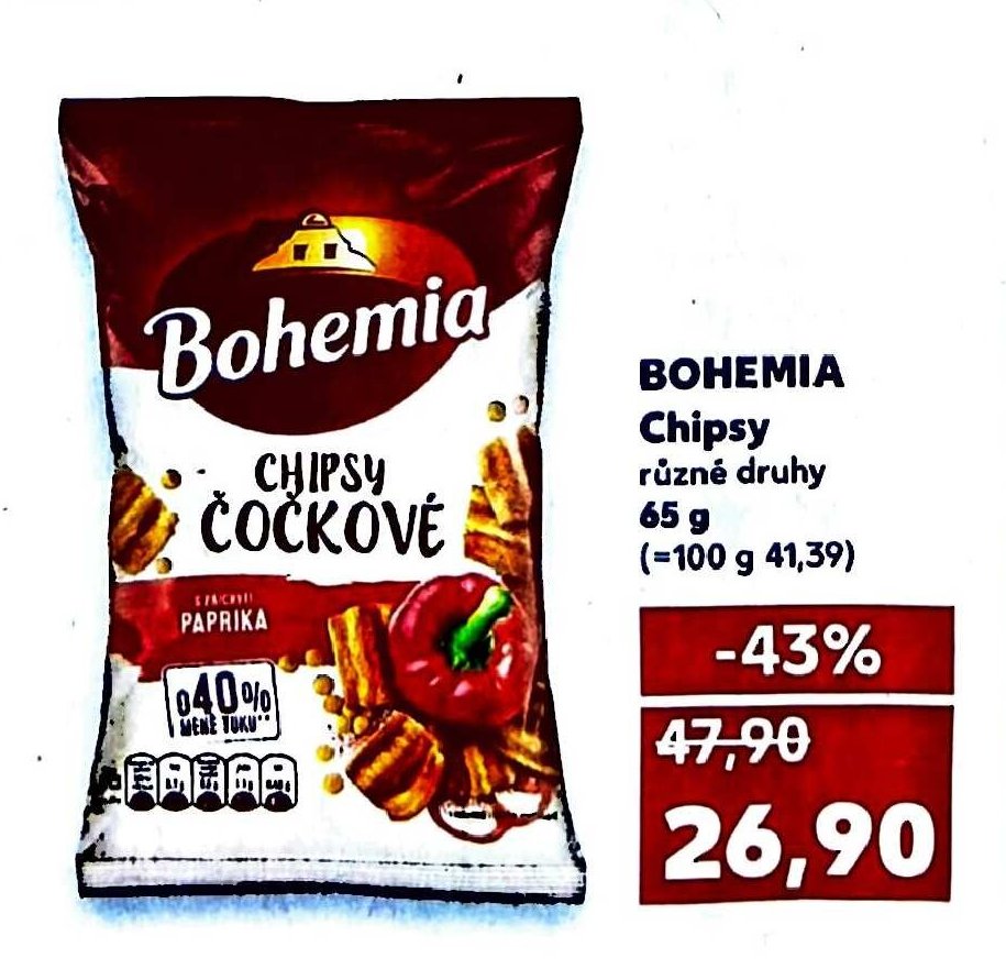 BOHEMIA Chipsy ČOČKOVÉ