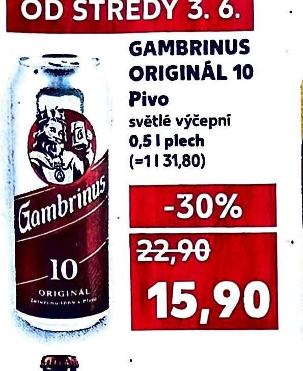 Gambrinus Originál 10 Pivo