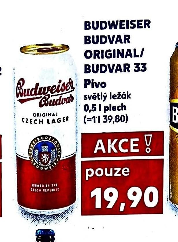 Budweiser Budvar Original/ Budvar 33 Pivo