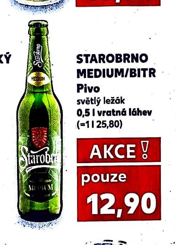 Starobrno Medium/Bitr Pivo