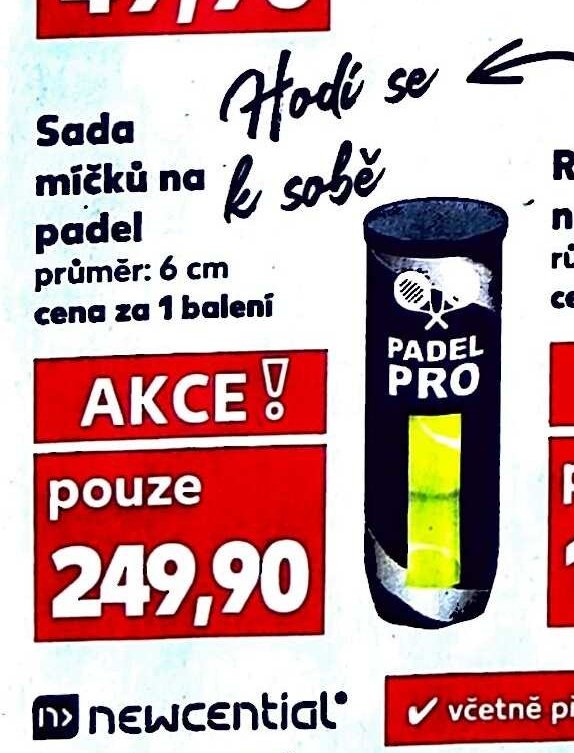 Sada míčků na padel