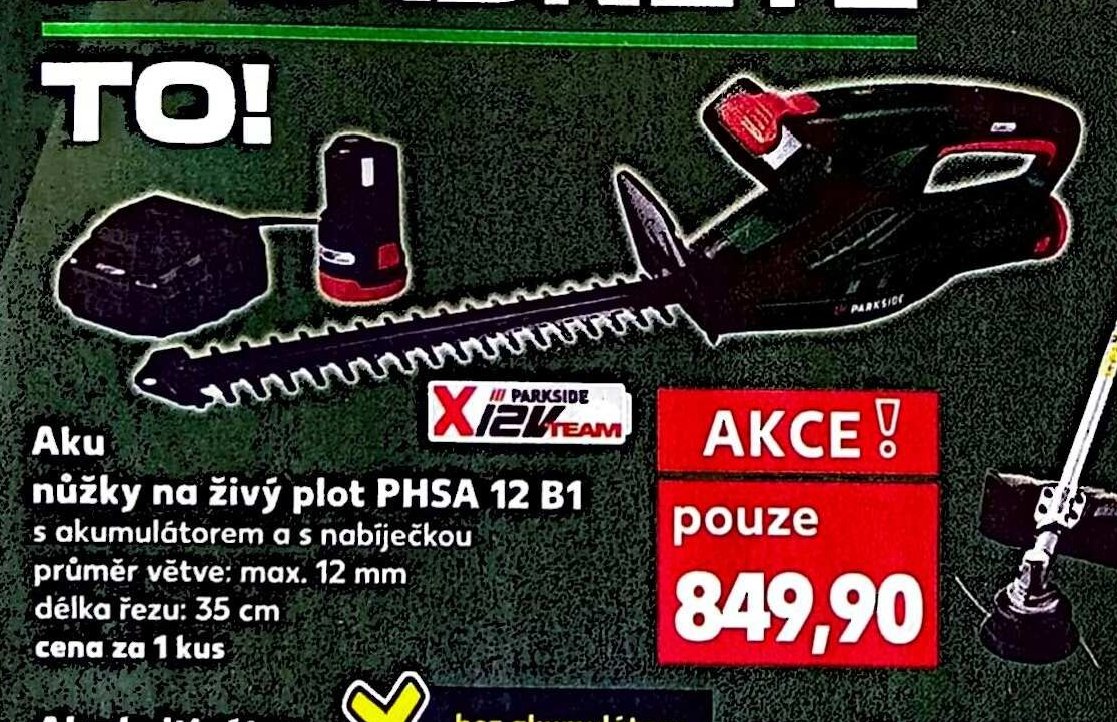Aku nůžky na živý plot PHSA 12 B1