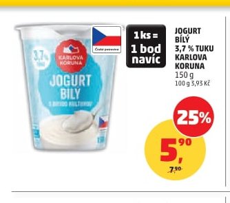 Ochucený jogurt Karlova Koruna