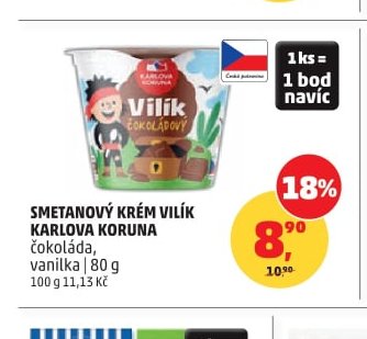 Smetanový krém Vilík Karlova Koruna