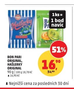 Bon Pari Original, Hašlerky Original