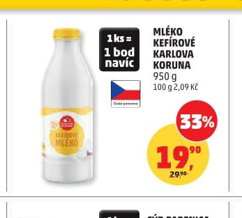 MLÉKO KEFÍROVÉ KARLOVA KORUNA