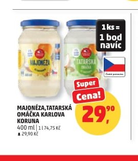 MAJONÉZA, TATARSKÁ OMÁČKA KARLOVA KORUNA