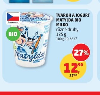 TVAROH A JOGURT MATYLDA BIO MILKO
