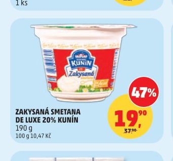 Zakysaná smetana de Luxe 20% Kunín