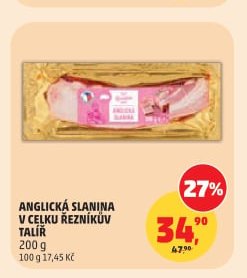 Anglická slanina v celku Řezníkův talíř 200 g