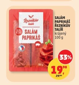 Salám paprikáš Řezníkův talíř krájený 100 g
