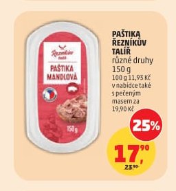 Paštika Řezníkův talíř různé druhy 150 g