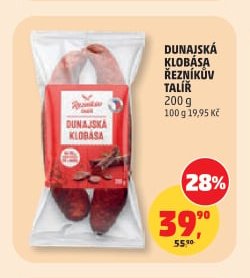 Dunajská klobása Řezníkův talíř 200 g