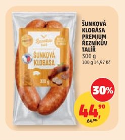 Šunková klobása Premium Řezníkův talíř 300 g
