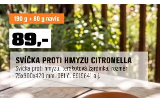 SVIČKA PROTI HMYZU CITRONELLA - OBI akcniletaky.com