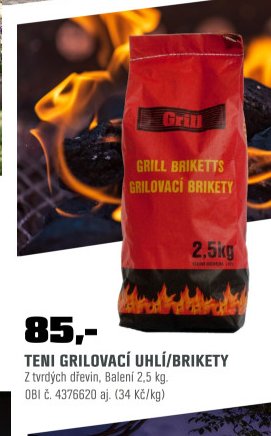 Teni grilovací uhlí/brikety - OBI akcniletaky.com