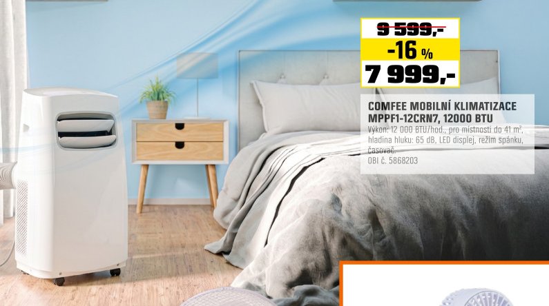 COMFEE MOBILNÍ KLIMATIZACE MPPF1-12CRN7, 12000 BTU - OBI akcniletaky.com