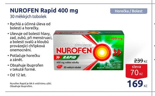 NUROFEN Rapid 400 mg 30 měkkých tobolek