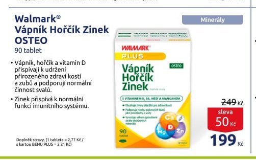 Walmark Vápník Hořčík Zinek OSTEO 90 tablet