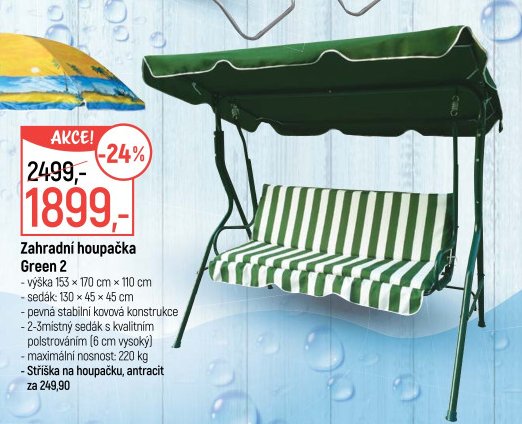 Zahradní houpačka Green 2
