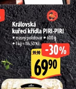 Královská kuřecí křídla PIRI-PIRI