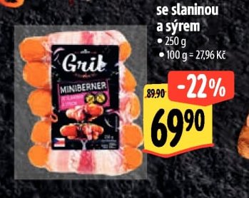 Albert Miniberner se slaninou a sýrem
