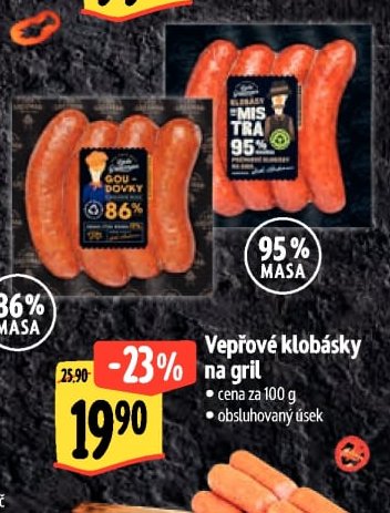 Vepřové klobásy na gril
