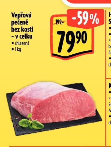 Vepřová pečeně bez kosti - v celku