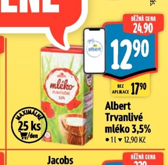 Albert Trvanlivé mléko 3,5%