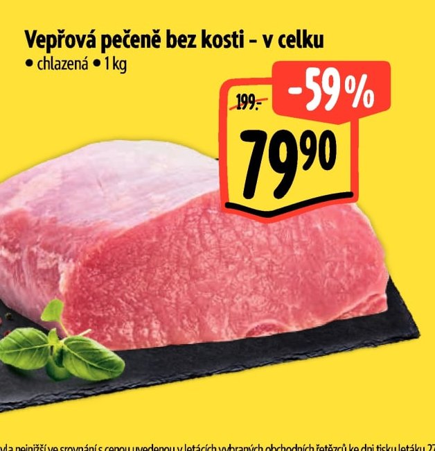 Vepřová pečeně bez kosti – v celku