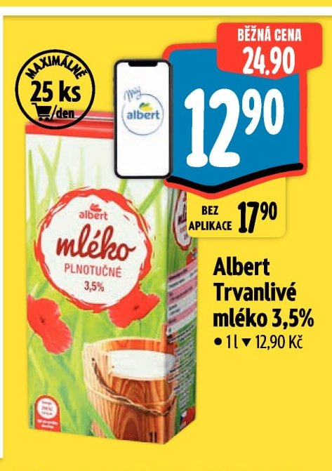 Albert Trvanlivé mléko 3,5%