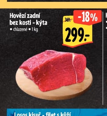 Hovězí zadní bez kosti - kýta