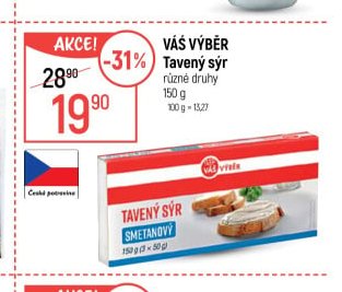 Váš Výběr Tavený sýr různé druhy 150 g